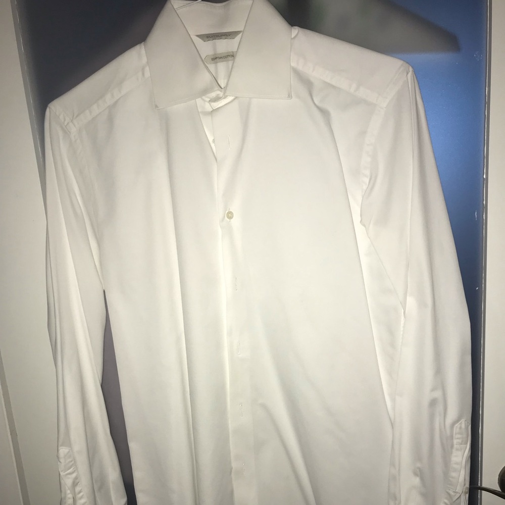 Mens white dress shirt size small